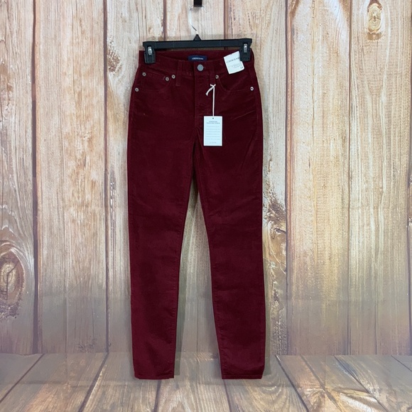 💙NWT J Crew 9” High Rise Toothpick Velvet Jean 24x27 1/2 - Picture 3 of 16